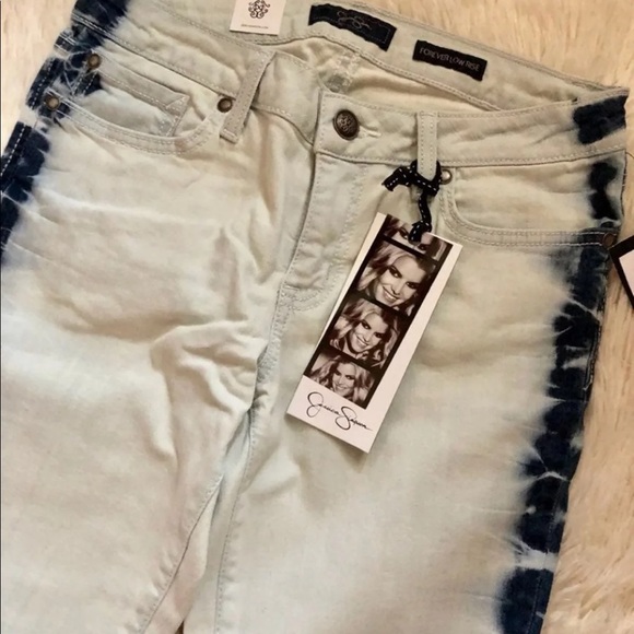 NWT Jessica Simpson Tie Dye Low Rise Skinny Jeans Size 28 - Picture 9 of 16